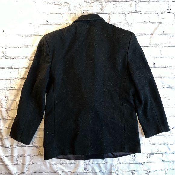 Vintage Made in USA Wool/cashmere blend Blazer Shoulder Pads Medium Double - Picture 14 of 14